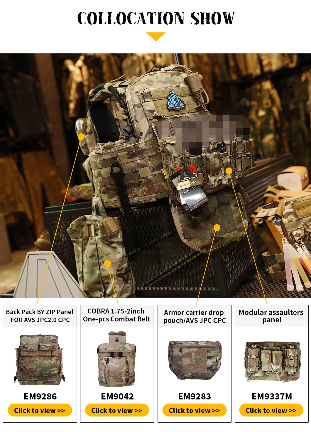 Emersongear 500d Cordura Nylon Tactical Combat Vest Plate Carrier Tactical Vest with CPC Style