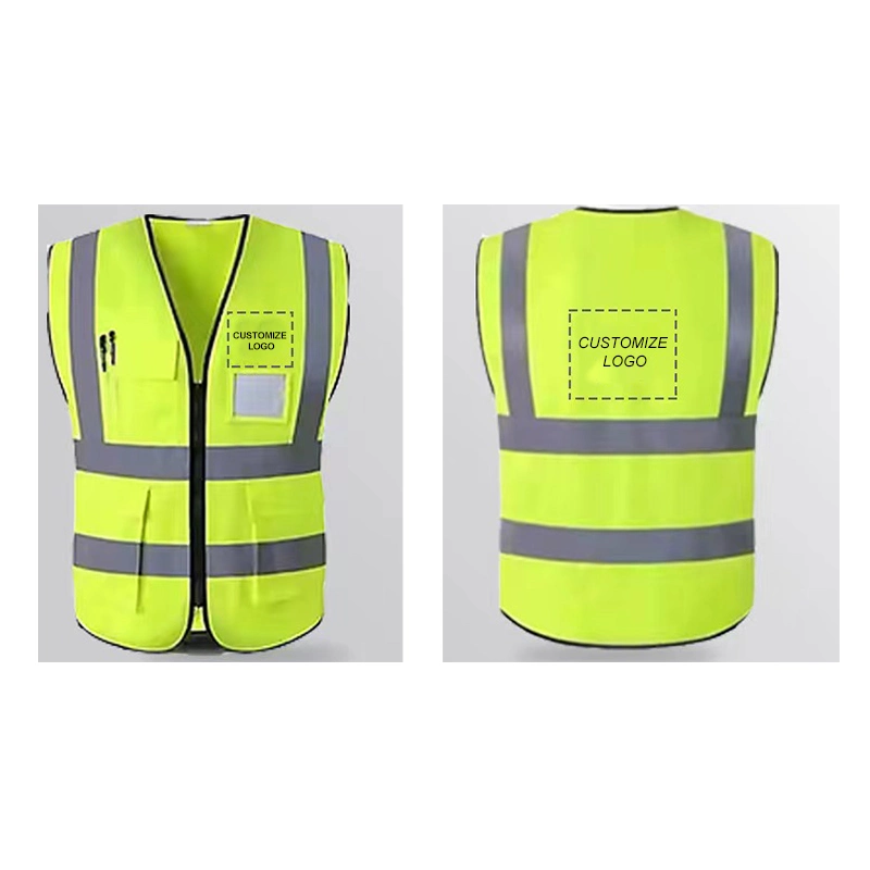 Wholesale Workwear Hi Vis Customizable Reflective Polyester Safety Vest